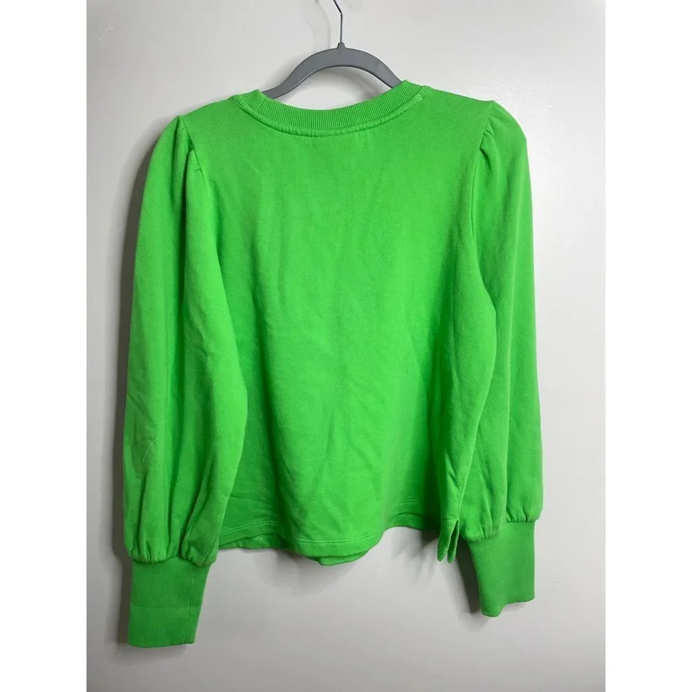 Anthropologie Maeve Seahorse Sweater Tufted Green Pullover Sweatshirt Sz XL New - Picture 7 of 8